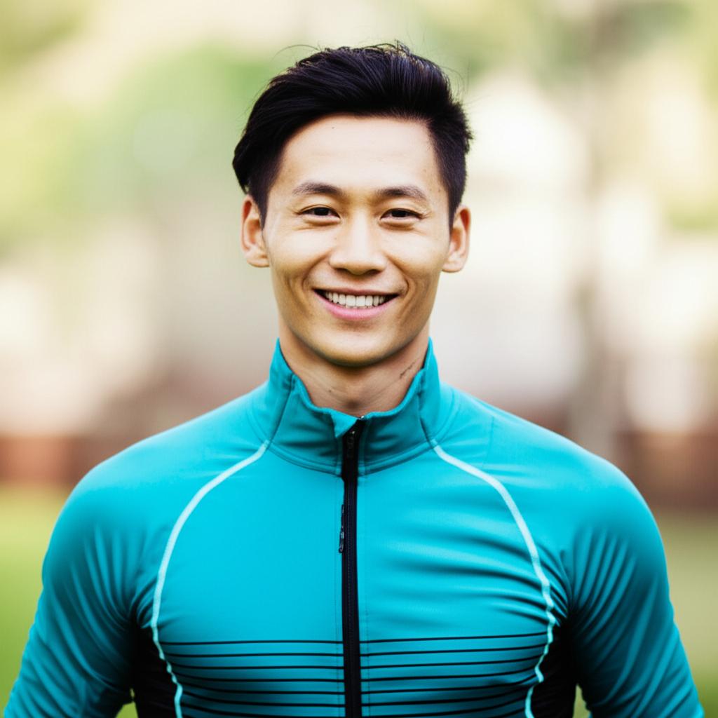 asian man looking confident and energetic after recovery