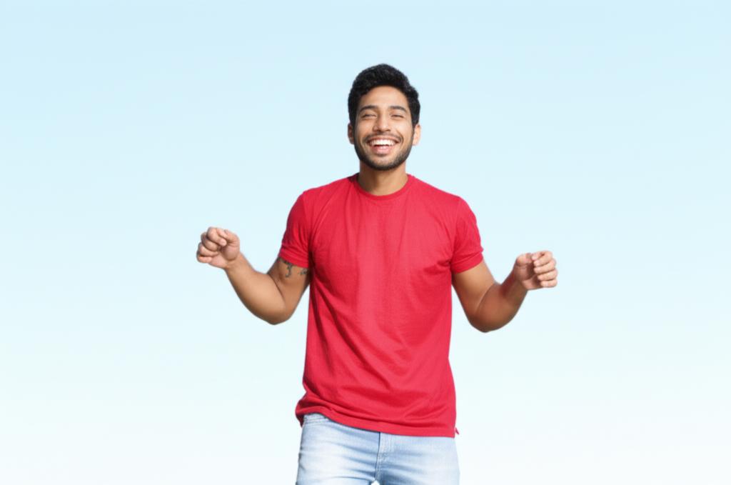 man looking confident and energetic